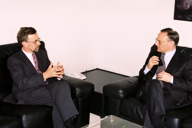 Fotografie 2: EP President - Klaus HANSCH meets with MEP Tony A. CUNNINGHAM
