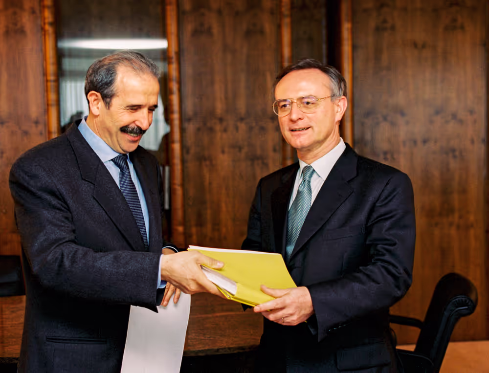 Klaus HANSCH - EP President meets with MEP Renzo IMBENI