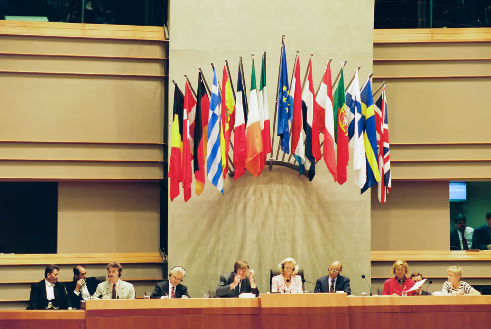 EP Vice-President Nicole FONTAINE presides over a plenary session in Brussels