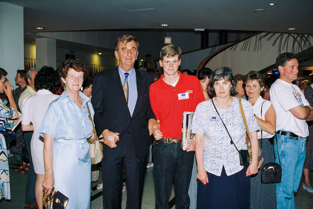 Irish MEPs with visitors in Brussels