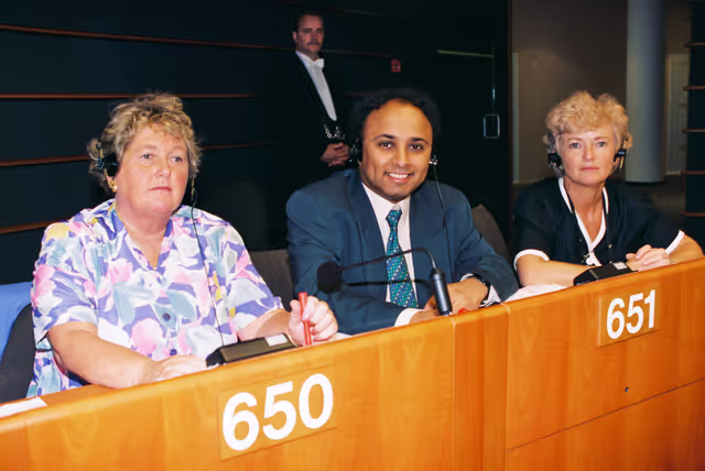 Foto 47: MEPs Angela Theodora BILLINGHAM, Mark Phillip HENDRICK and Glenys KINNOCK attend a plenary session in Brussels