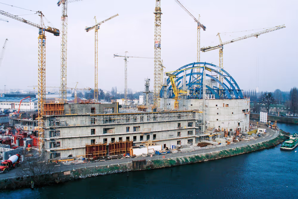 Construction site of the LOW building in Strasbourg