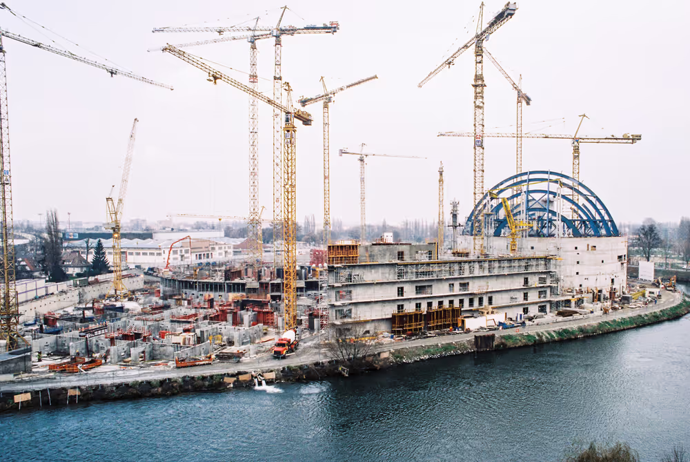 Construction site of the LOW building in Strasbourg