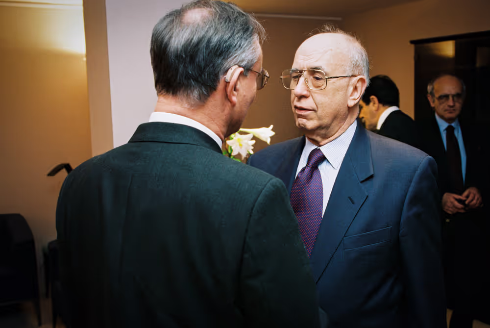 Klaus HANSCH EP President meets with a guest