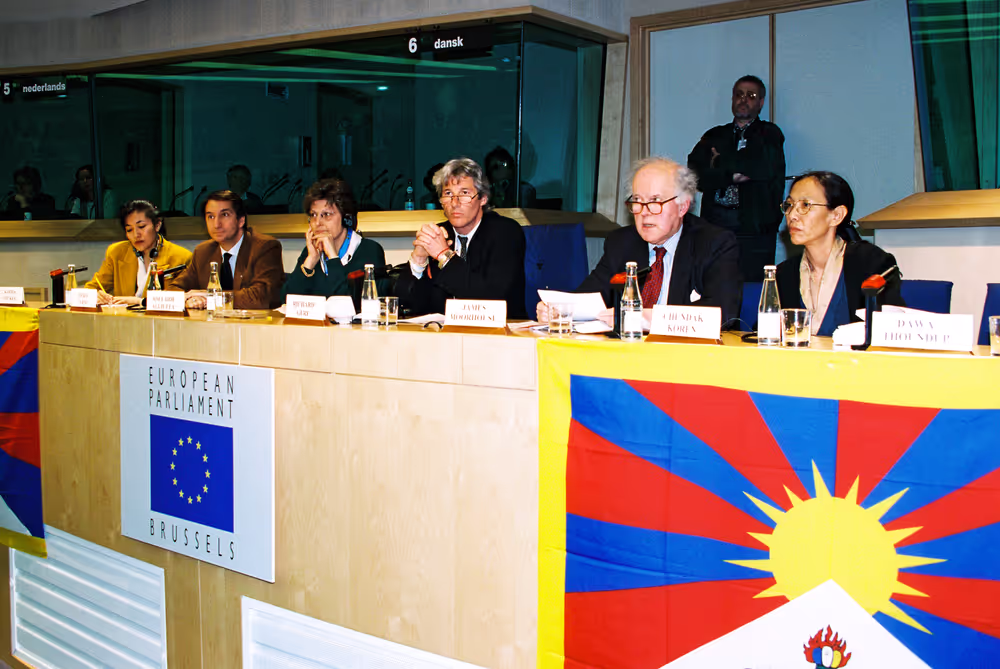 Famours actor Richard GERE at the EP in Brussels for a press conference on Tibet.