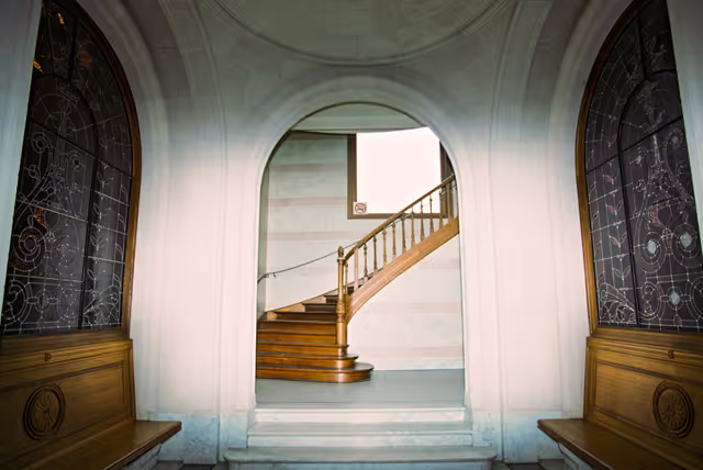 Foto 5: Illustration inside the renovated Solvay library in Brussels