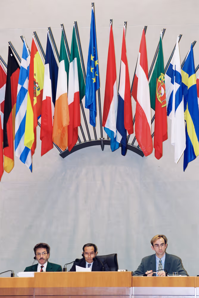 EP Vice-President Alessandro FONTANA presides over a plenary session in Brussels