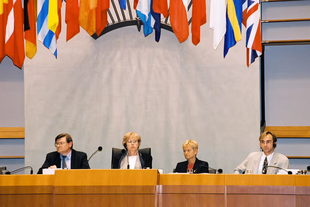 Plenary session at the European Parliament in Brussels chaired by Mep Magdalene HOFF