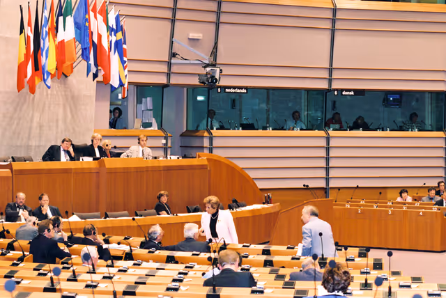 Fotografi 8: Plenary session at the European Parliament in Brussels chaired by Mep Magdalene HOFF