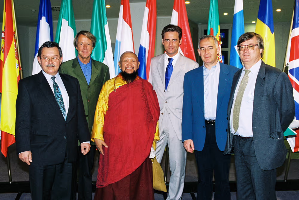 Mep's Gerhard HAGER, Klaus LUKAS, Rolf LINKOHR meet with guests
