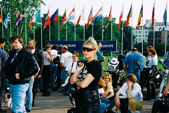 Fotografie 21: Start of a motorbike parade in Strasbourg