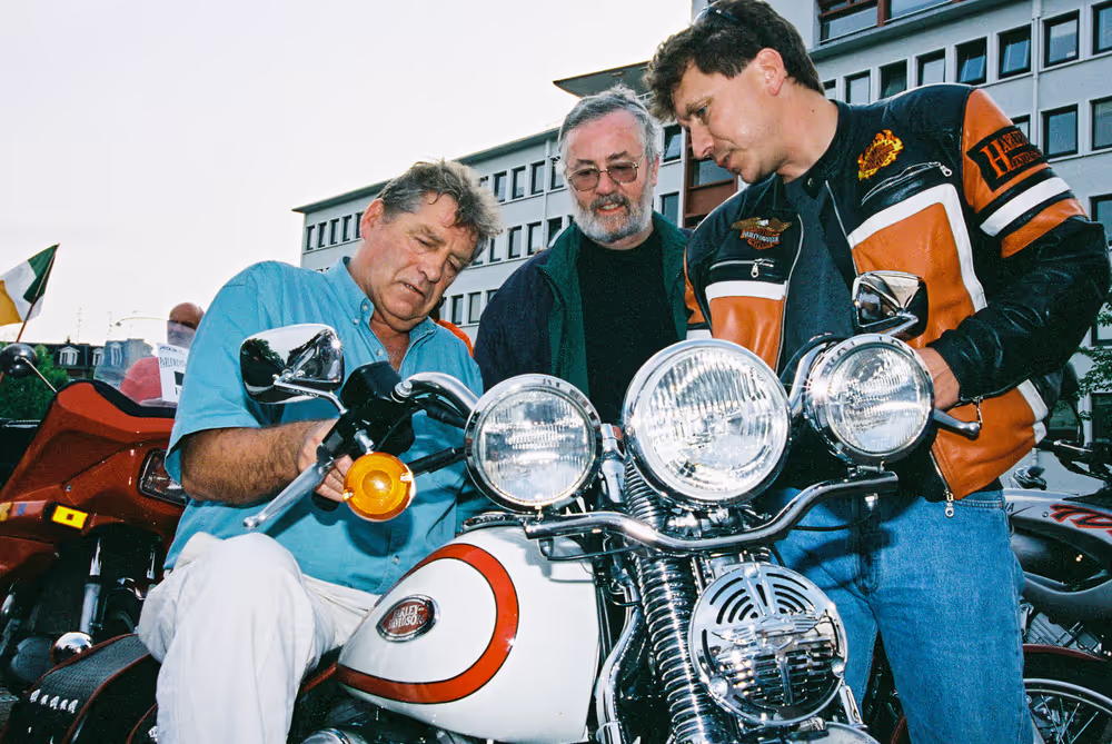 Start of a motorbike parade in Strasbourg