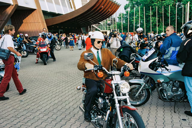 Fotografie 32: Start of a motorbike parade in Strasbourg
