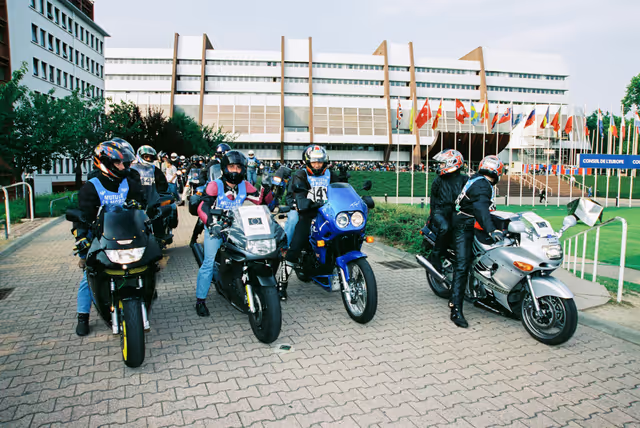Fotografie 26: Start of a motorbike parade in Strasbourg