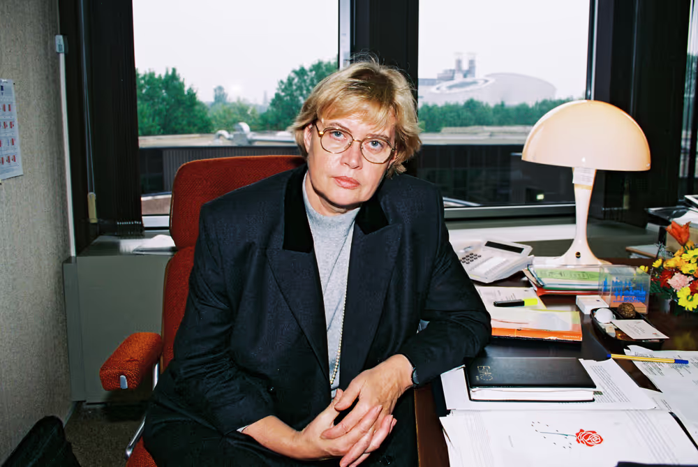 Portrait of MEP Magdalene HOFF in her office in Strasbourg