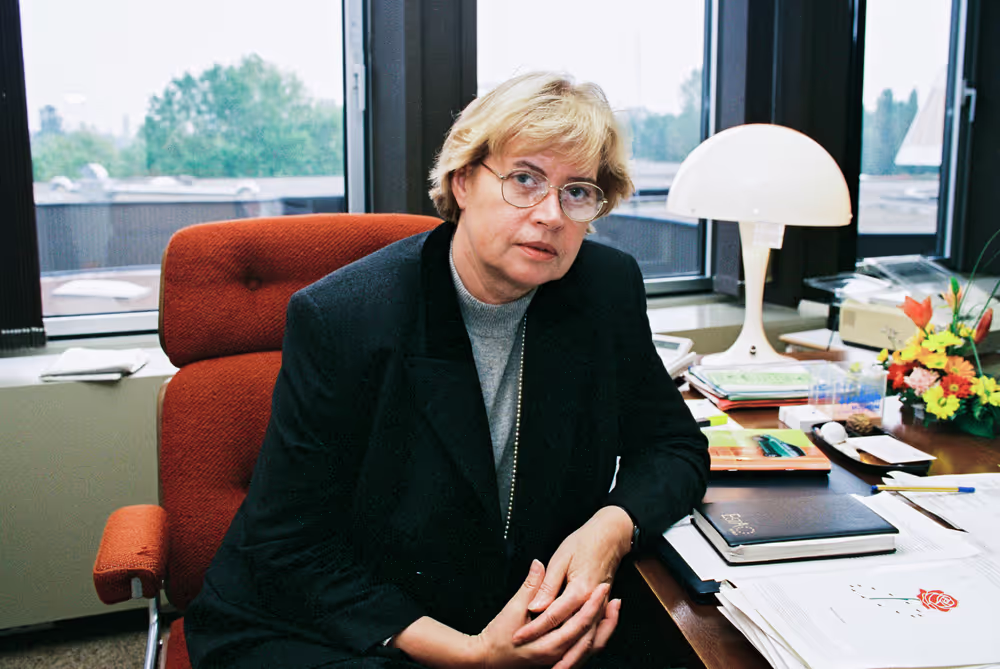 Portrait of MEP Magdalene HOFF in her office in Strasbourg