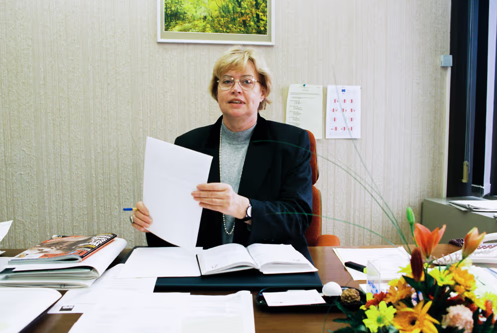 Portrait of MEP Magdalene HOFF in her office in Strasbourg
