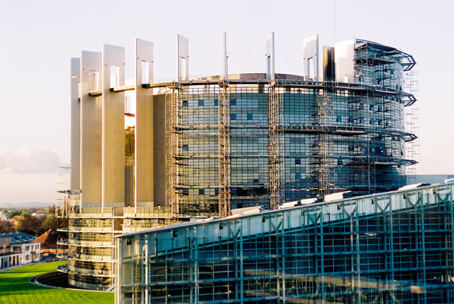 Снимка 1: Construction site of the LOW building in Strasbourg
