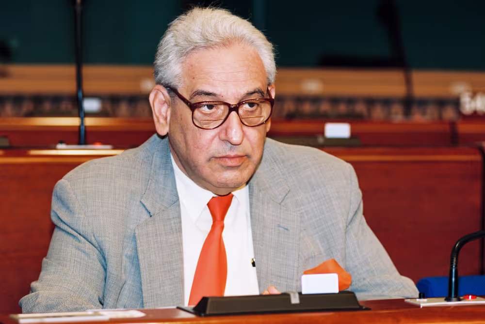 Portrait of MEP Dimitris TSATSOS in Strasbourg