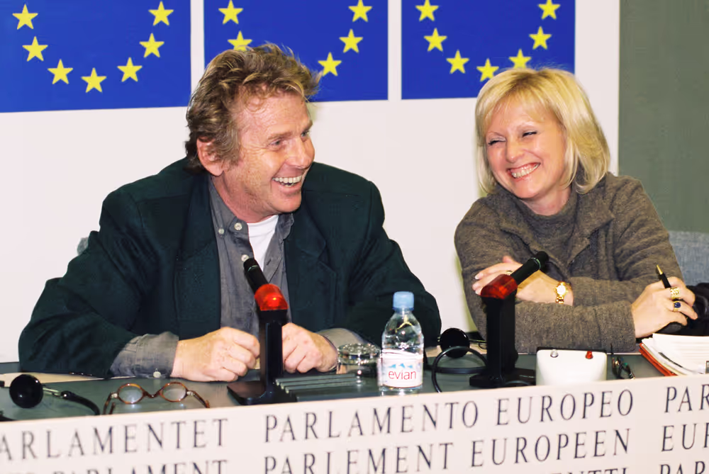 Press Conference with Daniel COHN BENDIT and Anne ANDRE-LEONARD at the EP in Strasbourg