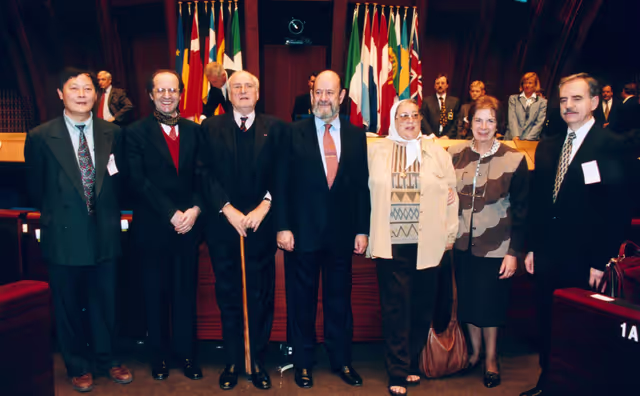The 1998 Sakharov Prize is awarded to Ibrahim Rugova during a ceremony marking the 10th anniversary of the Sakharov Prize