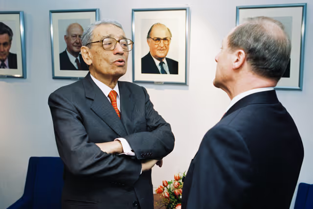 Fotografi 2: EP President meets with Boutros BOUTROS-GHALI, Secretary General of La Francophonie, in Strasbourg