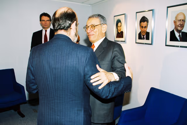 Fotografi 8: EP President meets with Boutros BOUTROS-GHALI, Secretary General of La Francophonie, in Strasbourg