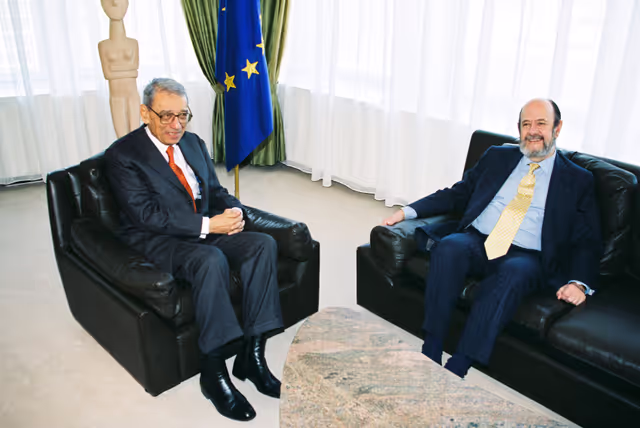 Fotografi 4: EP President meets with Boutros BOUTROS-GHALI, Secretary General of La Francophonie, in Strasbourg