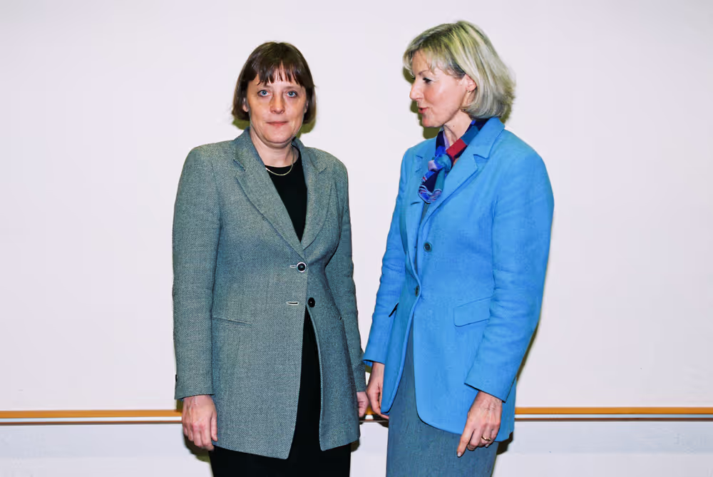 German CDU Secretary General Angela MERKEL meets with CDU MEPs in Brussels