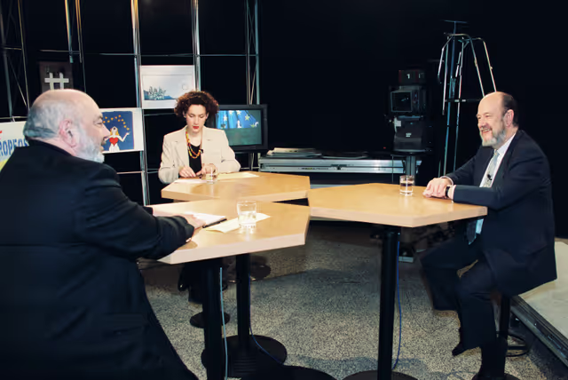 Photo 4: EP President takes part in the France 3 TV broadcast Europeos in Strasbourg