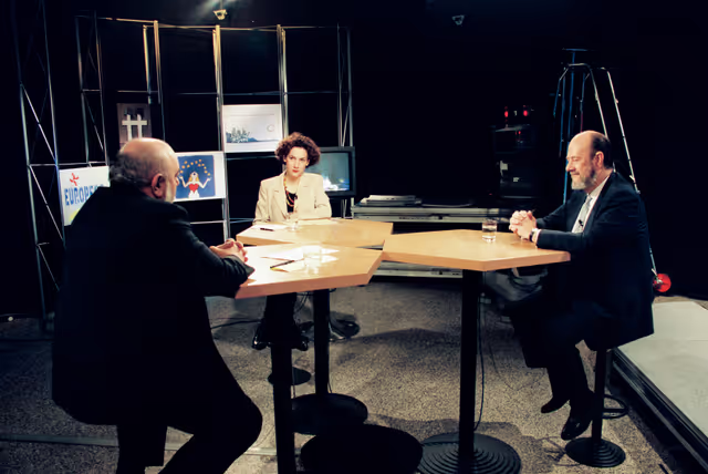 Photo 7: EP President takes part in the France 3 TV broadcast Europeos in Strasbourg