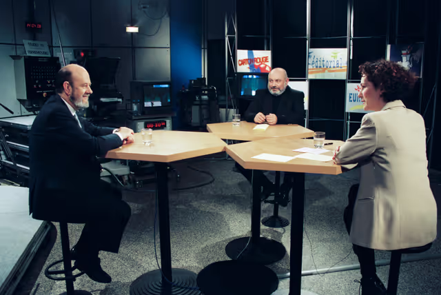 Photo 9: EP President takes part in the France 3 TV broadcast Europeos in Strasbourg