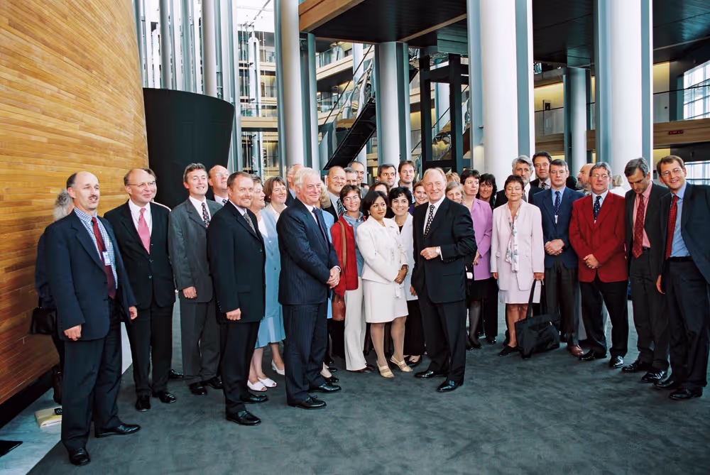 Group of MEPs in the European Parliament in Strasbourg