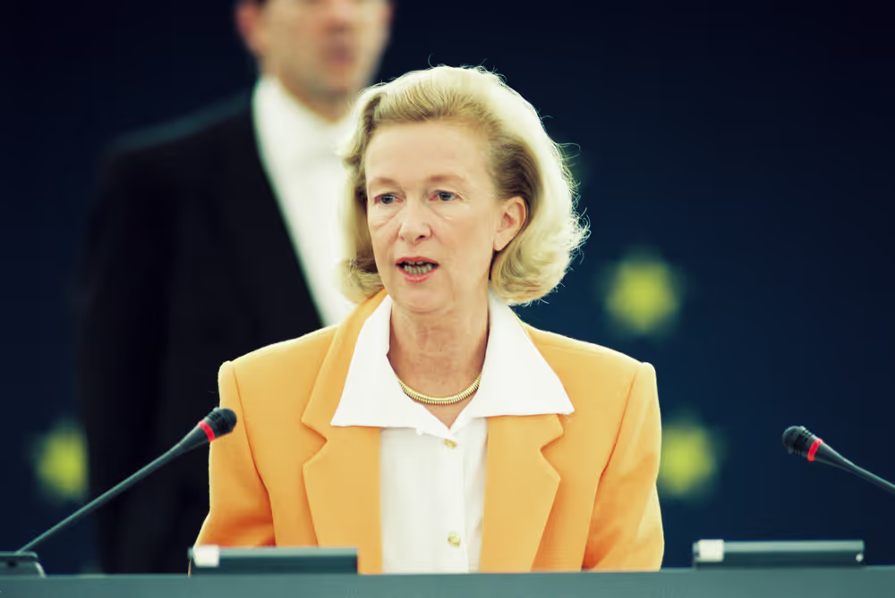Nicole FONTAINE EP President during a plenary session in Strasbourg in October 1999.