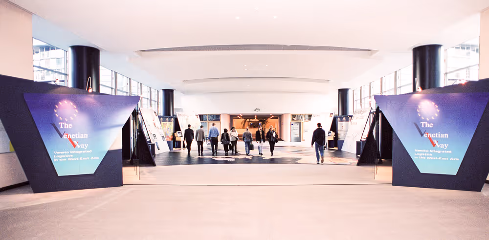 Exhibition on the passerelle between PHS and ASP buildings