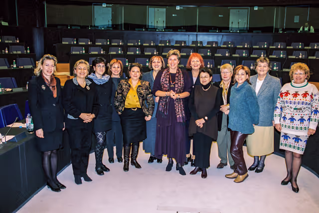 Family picture in the EP in Strasbourg