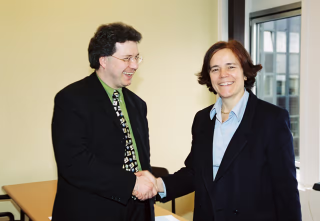 Fotografi 21: MEPs Markus FERBER and Loyola de Palacio DEL VALLE-LERSUNDI  at the European Parliament