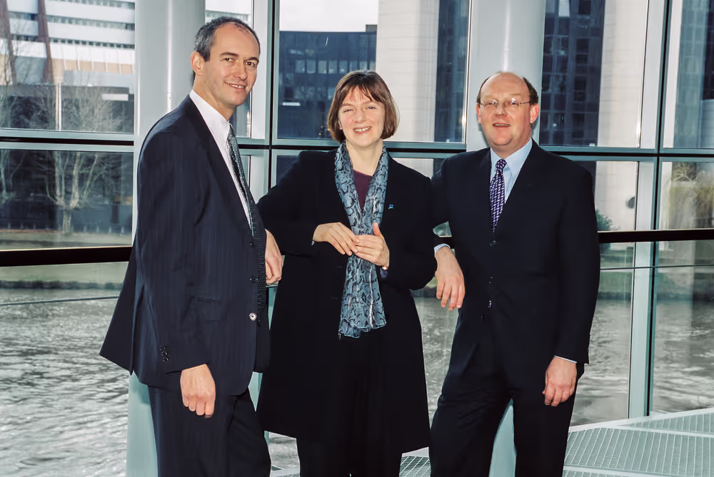 MEPs David Robert BOWE, Linda McAVAN and Richard CORBETT in the European Parliament in Strasbourg
