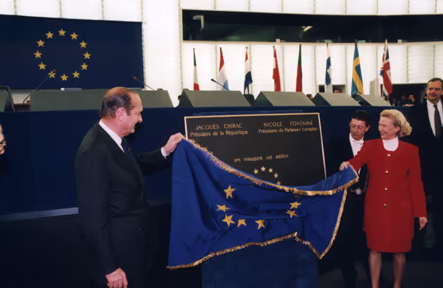 Photo 1: Inauguration of the hemicycle and the LOW building in Strasbourg