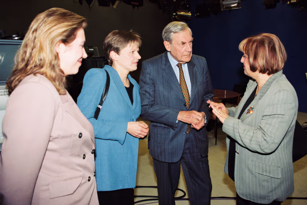 Discussion following a TV debate in Strasbourg