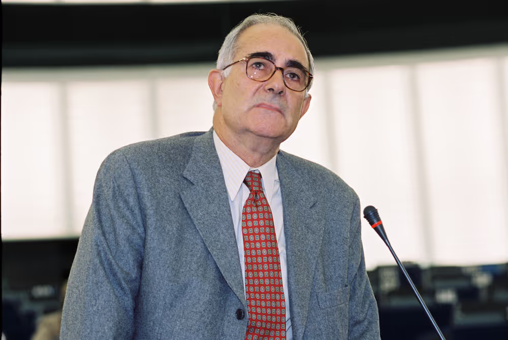 MEP Joan COLOM i NAVAL in plenary Session in Strasbourg in October 2000