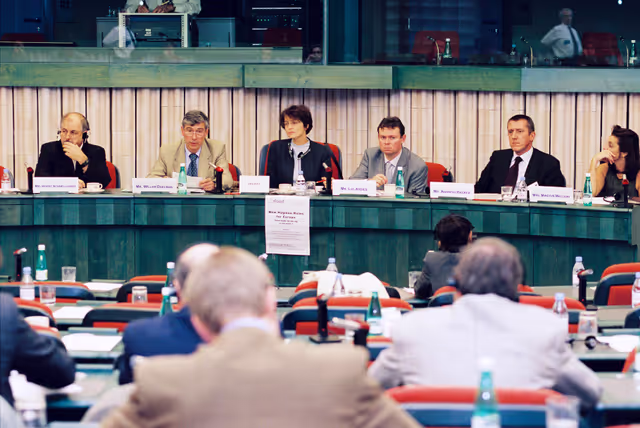 Photo 5: Meeting in Strasbourg with Marianne THYSSEN and Luc ARDIES