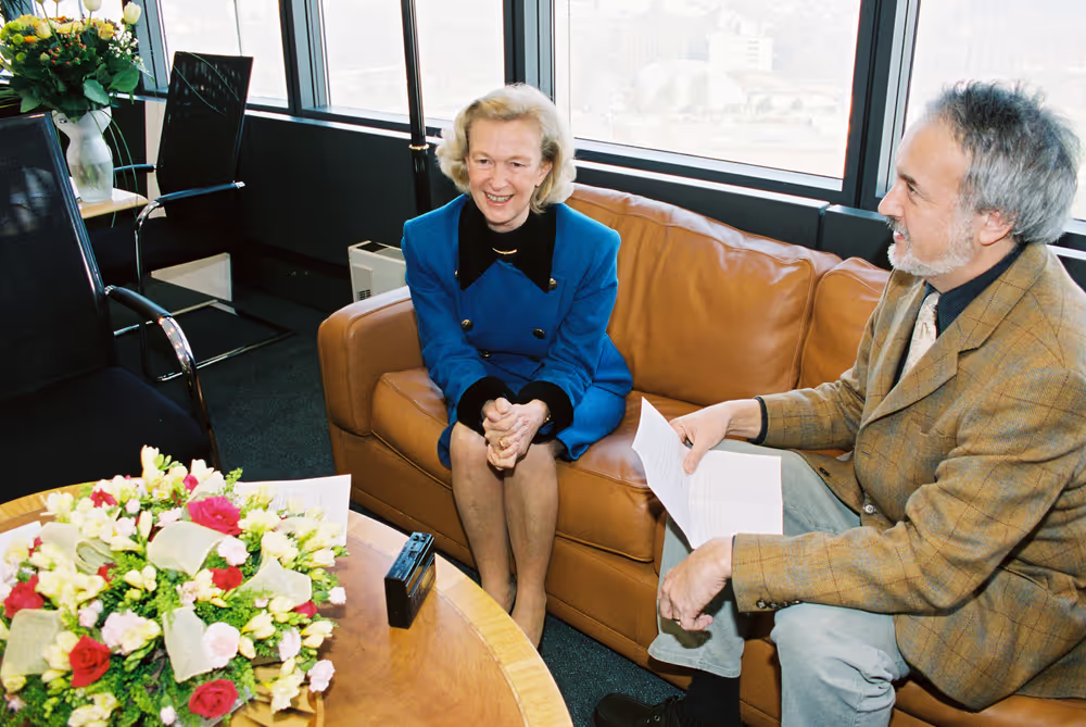 Interview with EP President in her office in Strasboiurg
