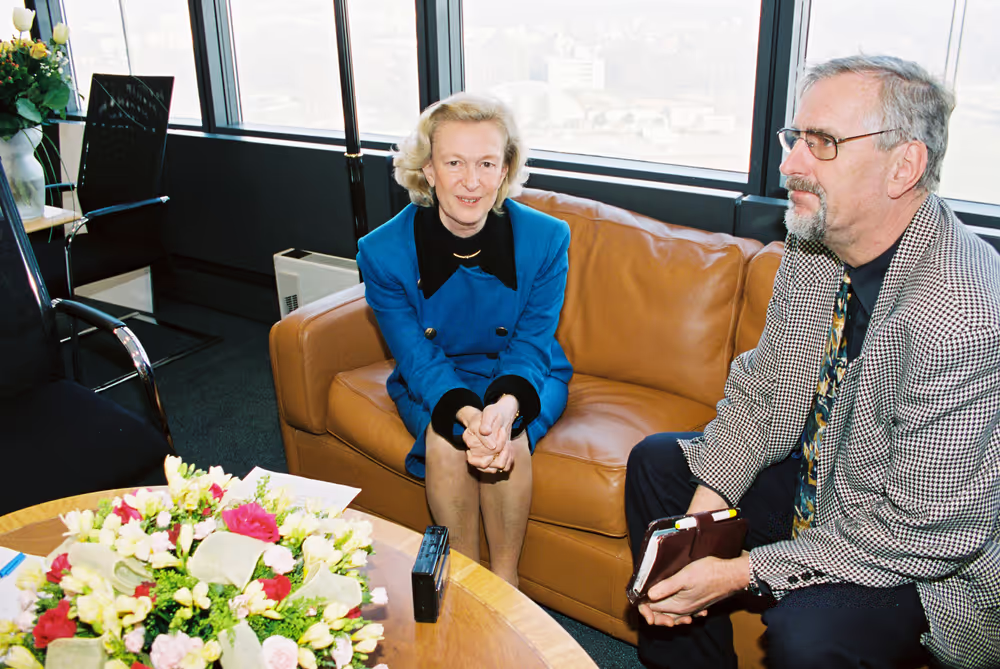 Interview with EP President in her office in Strasboiurg