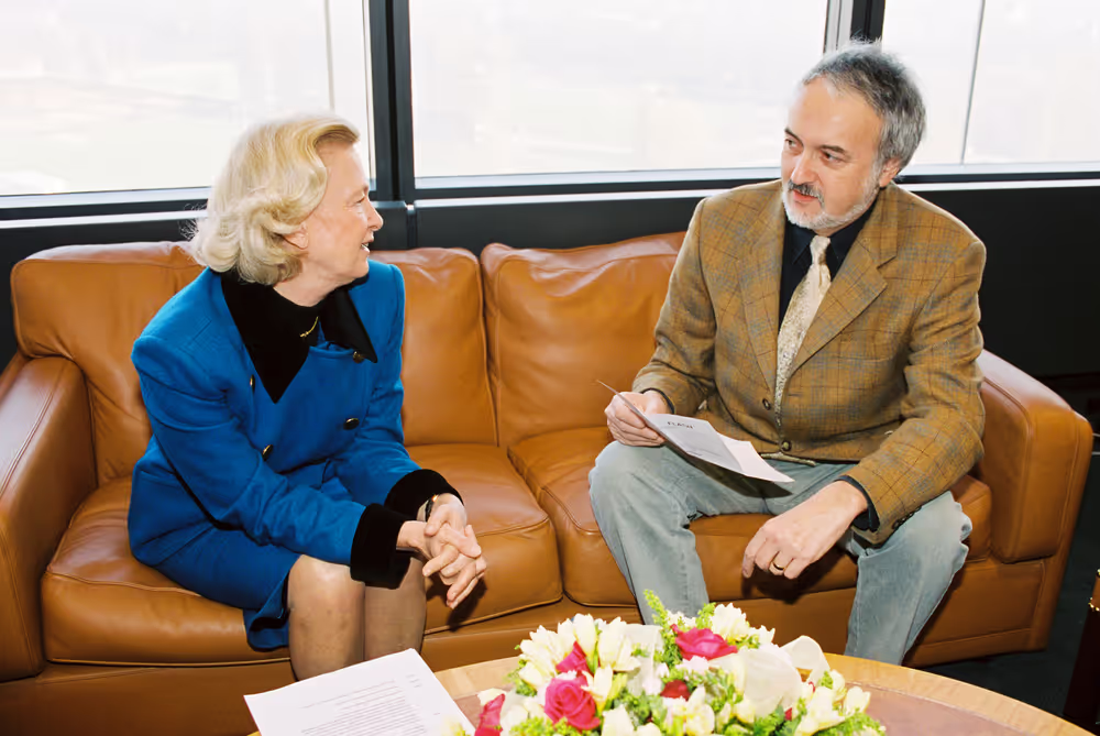Interview with EP President in her office in Strasboiurg