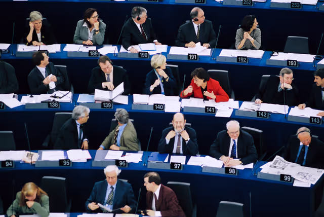 Fotó 2: Illustration inside the hemicycle in Strasbourg