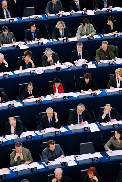 Fotó 7: Illustration inside the hemicycle in Strasbourg