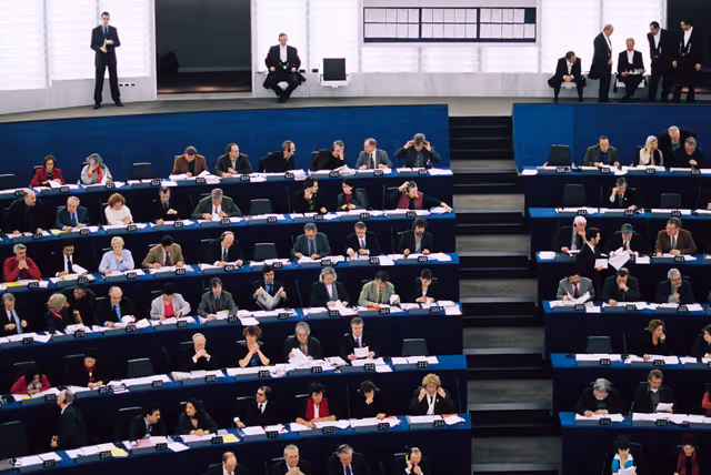 Fotó 5: Illustration inside the hemicycle in Strasbourg