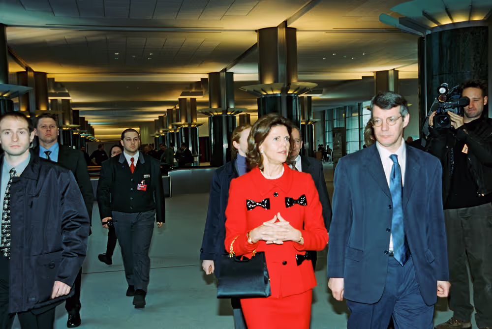 Visit of Queen Silvia of Sweden at the European Parliament in Brussels