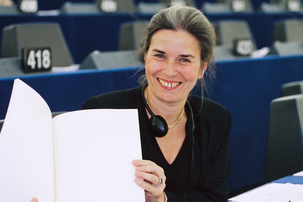 MEP Marie-Therese HERMANGE in the hemicycle in Strasbourg